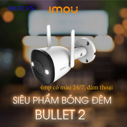 Camera Imou thông minh tích hợp nhiều tính năng ưu việt - Độ phân giải 4 mp Công nghệ full-color có màu 24/7, có 4 chế độ hình ảnh ban đêm. - Tích hợp đèn LED trợ sáng cũng như để cảnh báo. - Hỗ trợ phát hiện người , có tích hợp còi 110db - Chuẩn nén H265 - Tích hợp micro ghi âm, đàm thoại 2 chiều to rõ, Sử dụng trong nhà hoặc ngoài trời, chống nước tốt BH 24 THÁNG MIỄN PHÍ