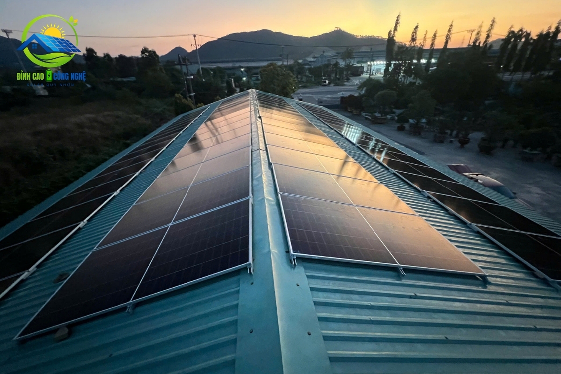 lắp điện mặt trời nhà xưởng Bình Định