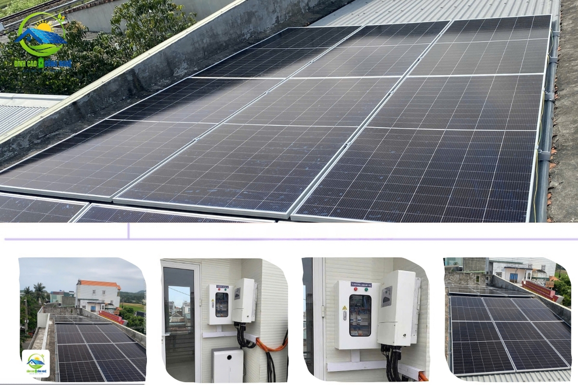 Cấu hình kỹ thuật hệ thống điện mặt trời hybrid 6.1kWp