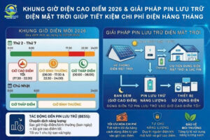 Khung giờ điện mới 2026 & giải pháp pin lưu trữ điện mặt trời