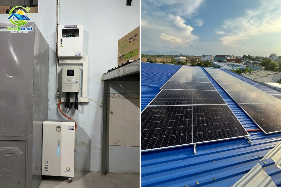 Quy mô hệ thống điện mặt trời 11kwp tại An Nhơn