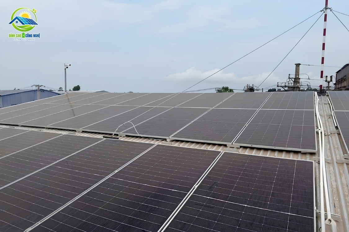 Hệ thống điện mặt trời 112.5kwp cho nhà xưởng tại Phù Mỹ