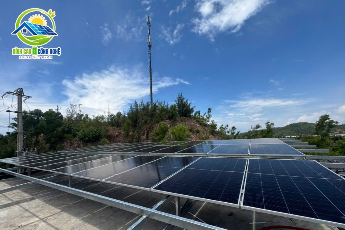 Dự án lắp đặt điện mặt trời 37.5kwp cho nhà máy xử lý nước thải tại KCN Nhơn Hội - Quy Nhơn