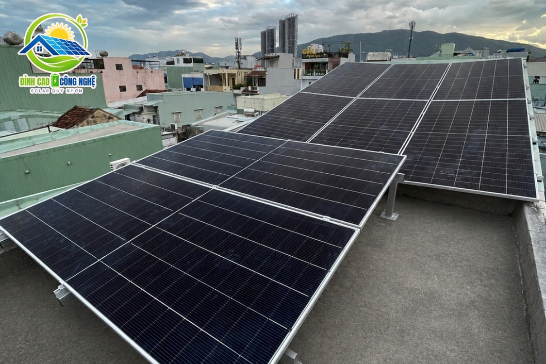 Dự án điện mặt trời 5kwp tại 31 Trần Quang Diệu - Quy Nhơn giúp tiết kiệm 1.5 triệu/tháng