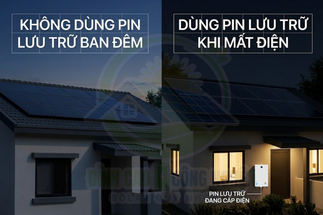 Lợi ích khi dùng pin lưu trữ điện mặt trời