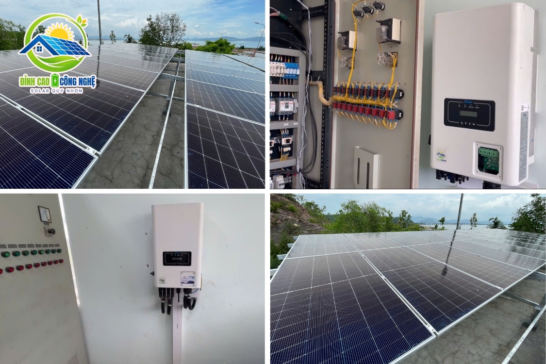 Quy mô hệ thống điện mặt trời 37.5kwp lắp đặt cho nhà máy xử lý nước thải tại KCN Nhơn Hội - Quy Nhơn