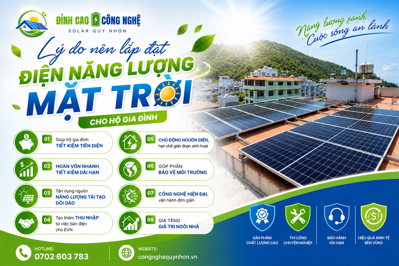 Lý do nên lắp đặt điện năng lượng mặt trời cho hộ gia đình
