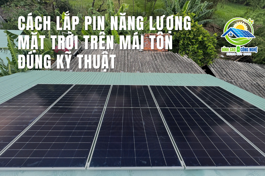 cách lắp pin năng lượng mặt trời trên mái tôn