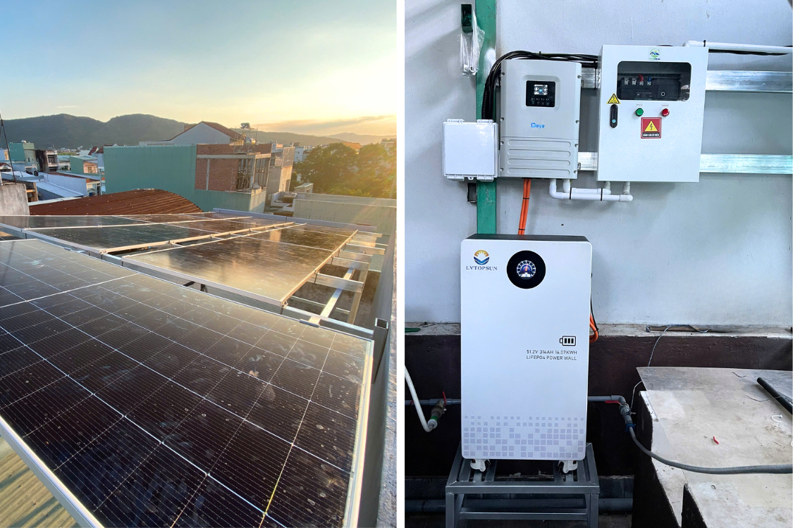 cấu hình hệ thống điện mặt trời 6.25kwp tại 27 lê văn thiêm quy nhơn đông