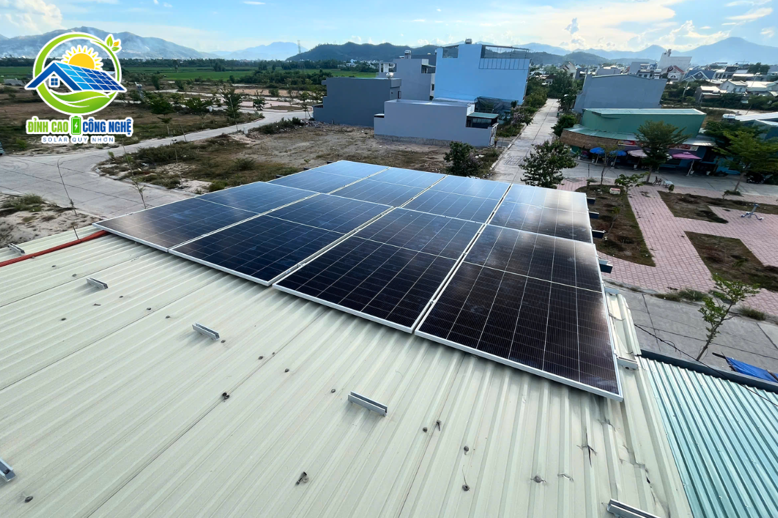 Dự án điện năng lượng mặt trời 7.32kwp vừa mang lại cho Coffee Đào Tây, Tuy Phước
