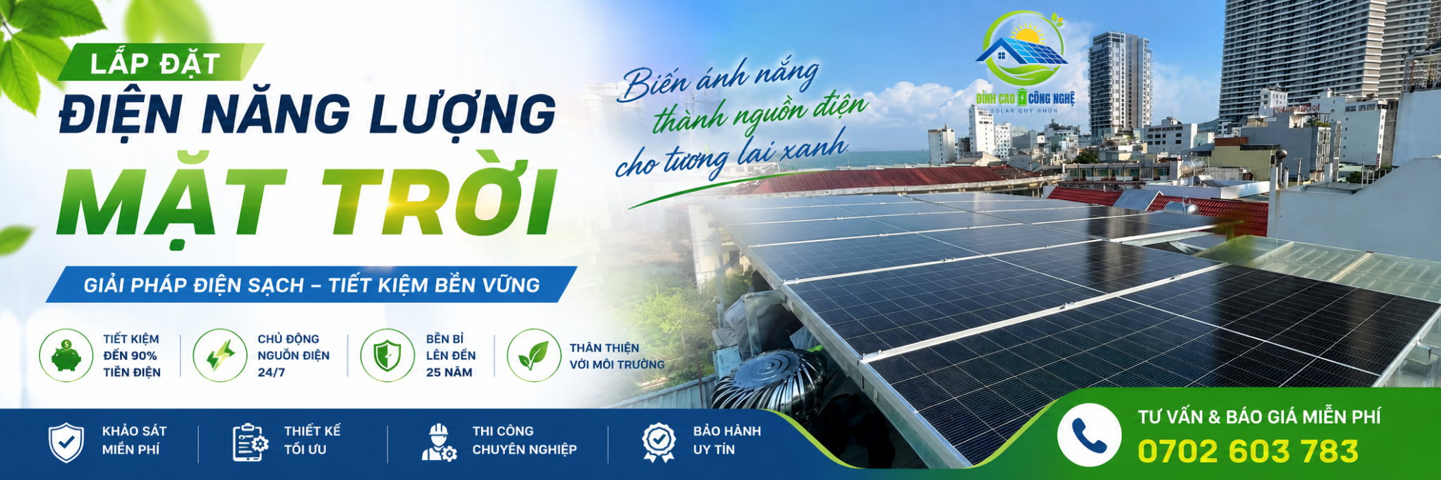 lắp đặt điện năng lượng mặt trời tại đỉnh cao công nghệ