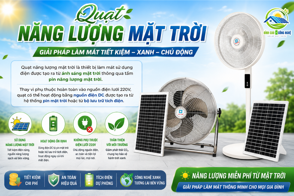 Quạt năng lượng mặt trời là gì?