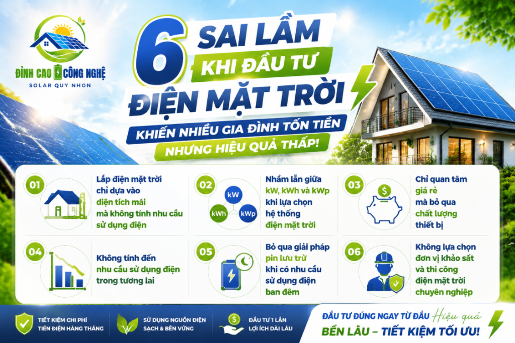 6 sai lầm khi đầu tư điện mặt trời