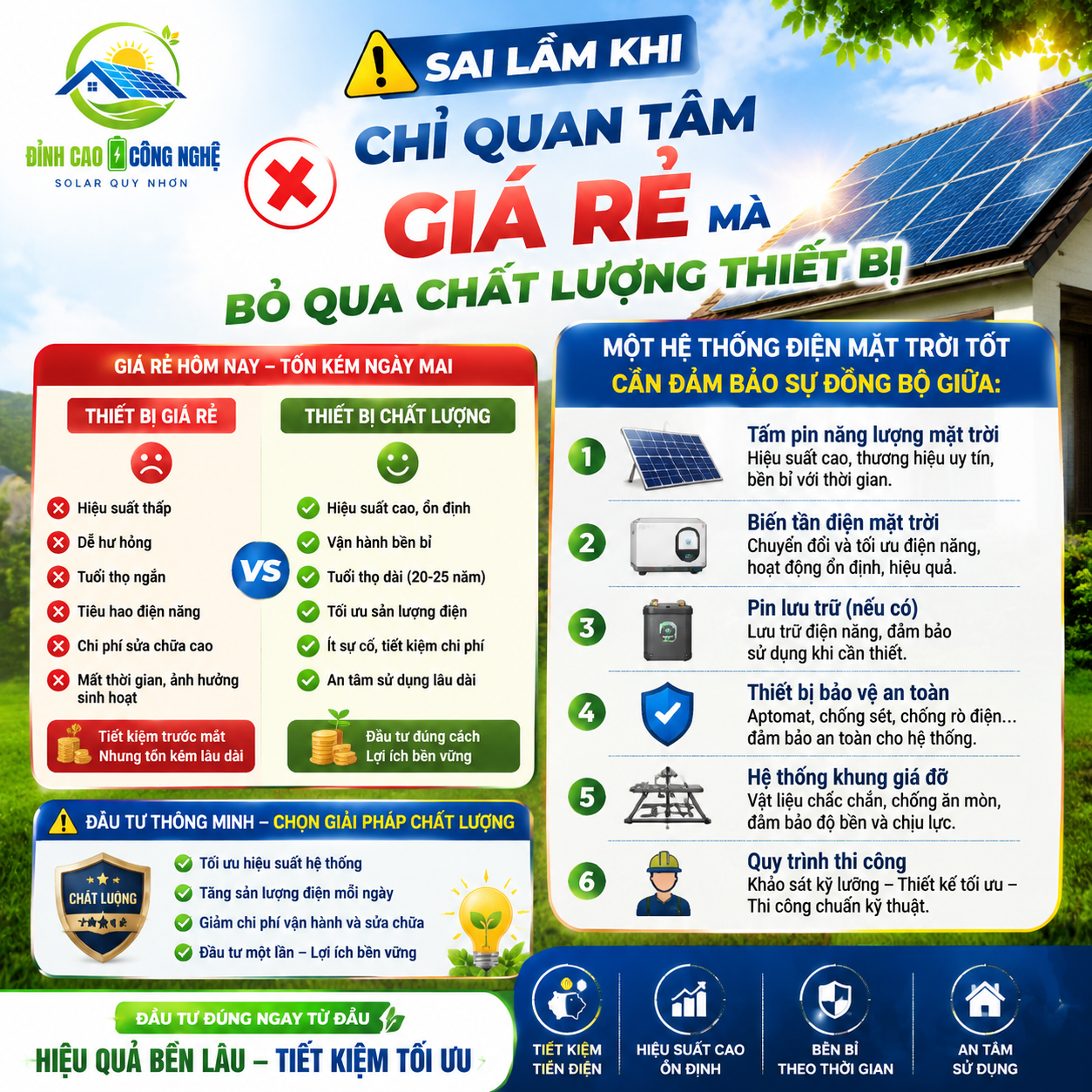 Sai lầm khi chỉ quan tâm giá rẻ mà bỏ qua chất lượng thiết bị