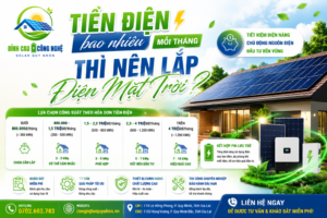 tiền điện bao nhiêu mỗi tháng thì nên lắp điện mặt trời