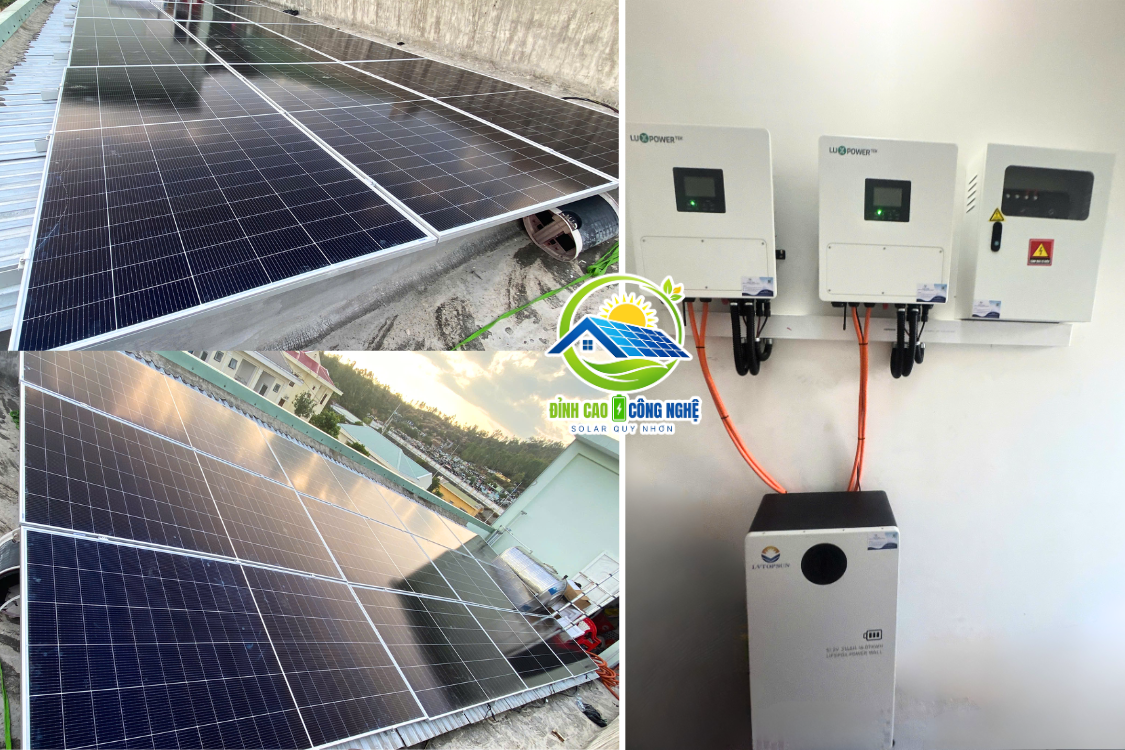 cấu hình điện mặt trời 9.7kwp tại trường mầm non bé yêu tuy phước