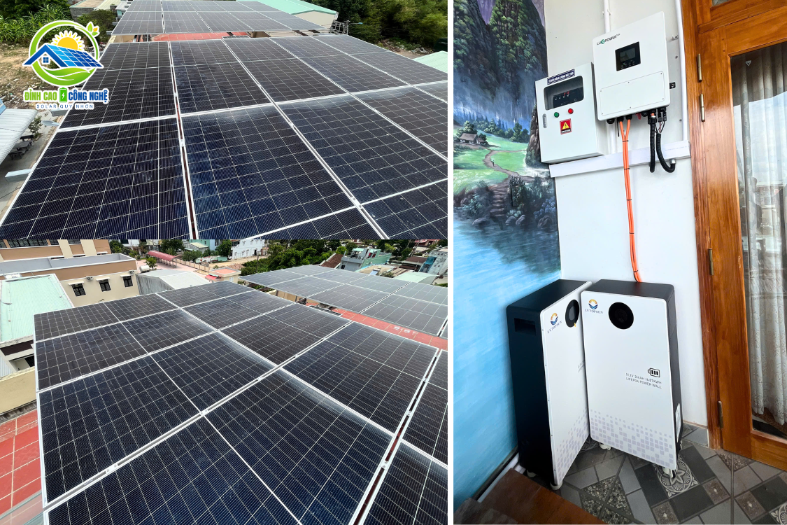 cấu hình dự án điện mặt trời 12.2kwp