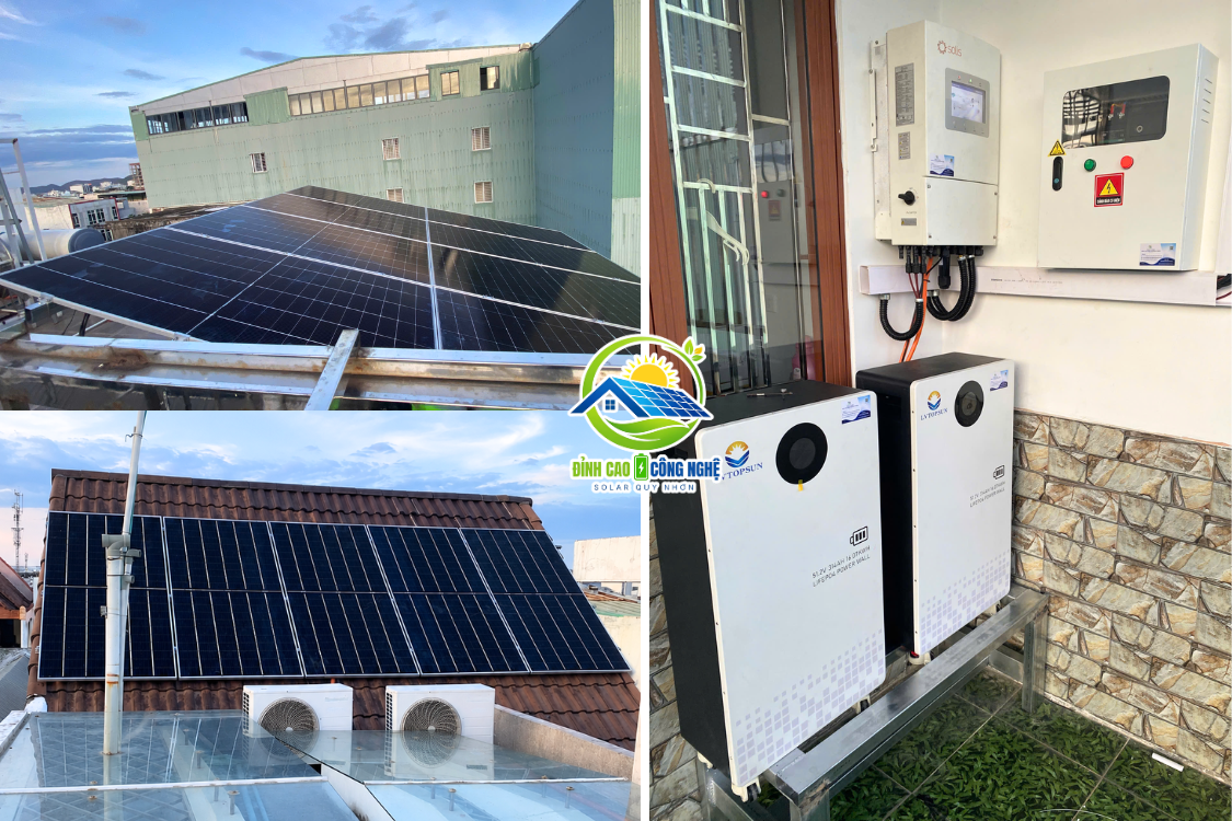 cấu hình hệ thống điện mặt trời 8.64kWp tại 493 trần hưng đạo