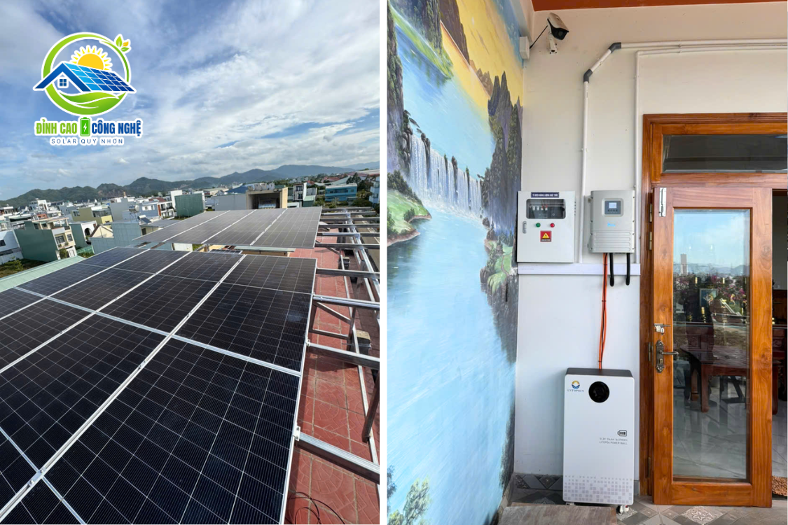 cấu hình hệ thống điện mặt trời 9.7kwp tại tuy phước
