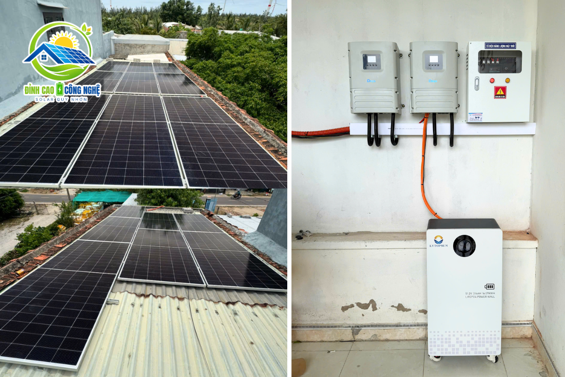 cấu hình hệ thống điện mặt trời 9.7kwp
