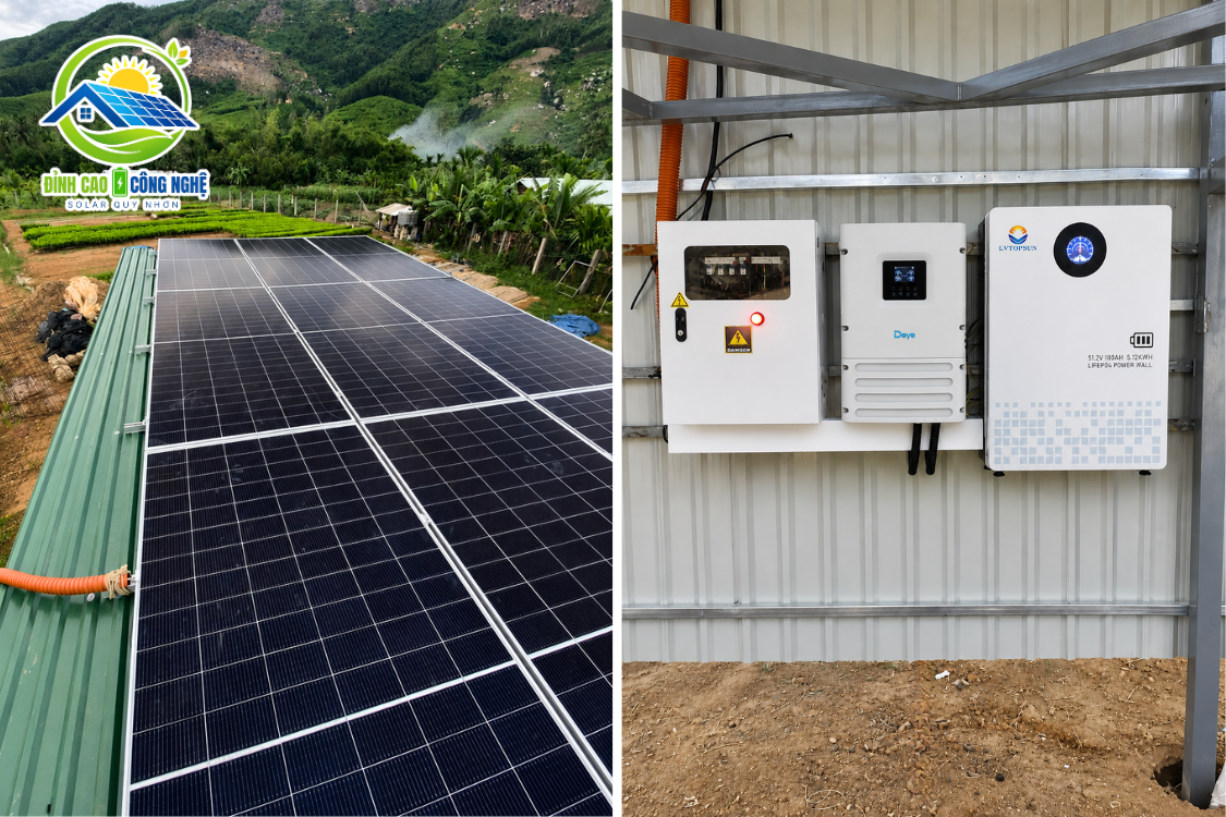 cấu hình hệ thống điện năng lượng 5.49kwp