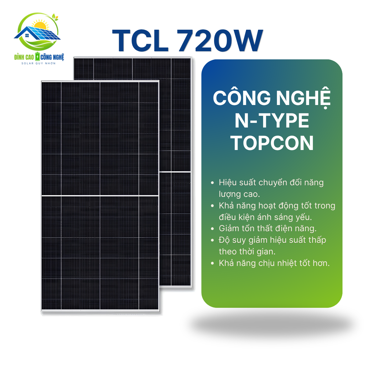 Công nghệ N-type TOPCon thế hệ mới