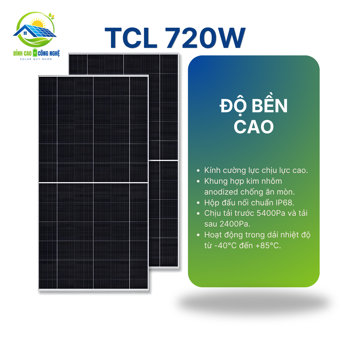 Độ bền cao, phù hợp khí hậu Việt Nam