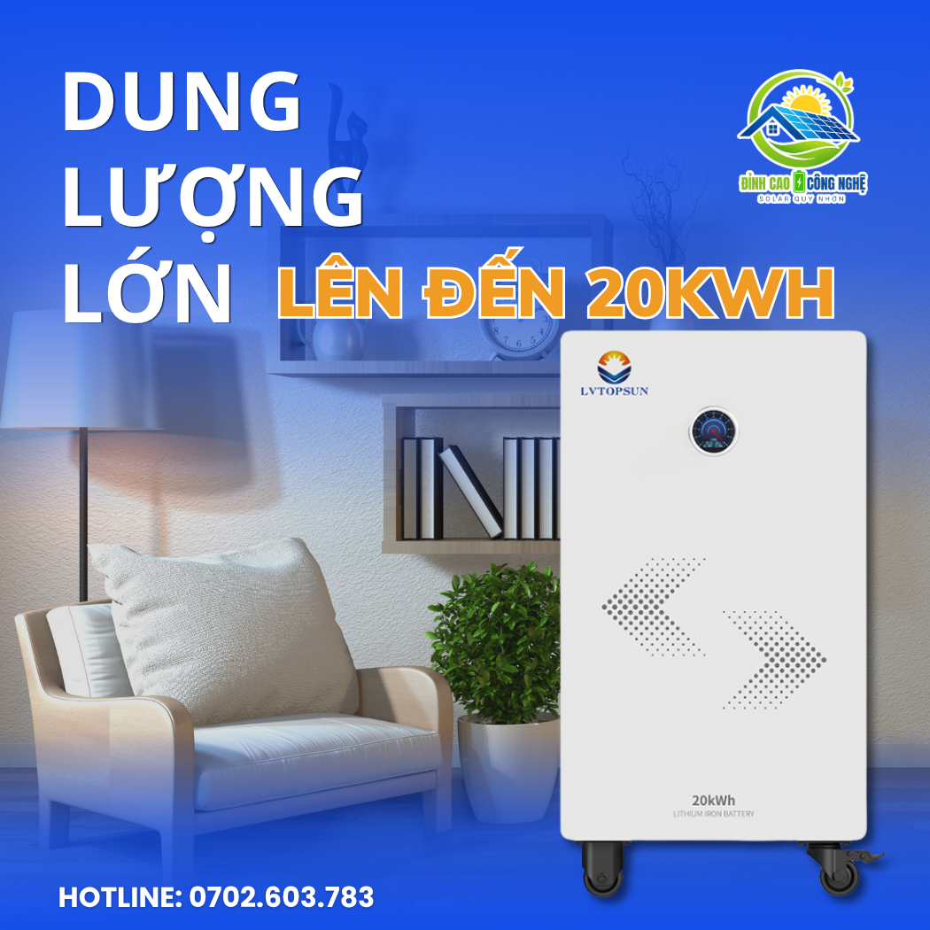 Dung lượng lớn – Đáp ứng nhu cầu sử dụng điện cao