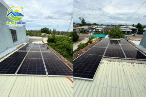 hệ thống điện mặt trời 9.7kwp tại phú hậu cát tiến