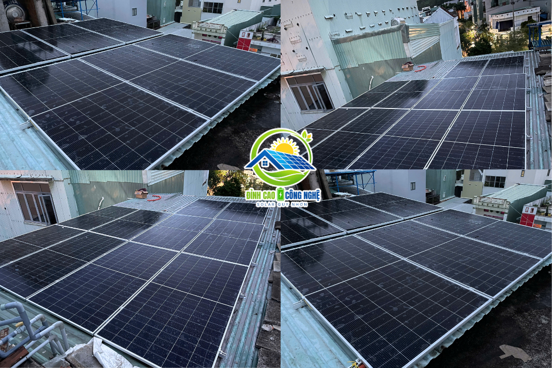 hệ thống điện mặt trời 9.7kwp tại 113 chế lan viên