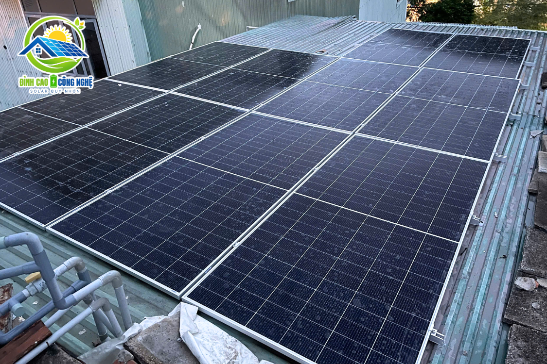 hệ thống điện mặt trời 9.7kwp tại 113 chế lan viên
