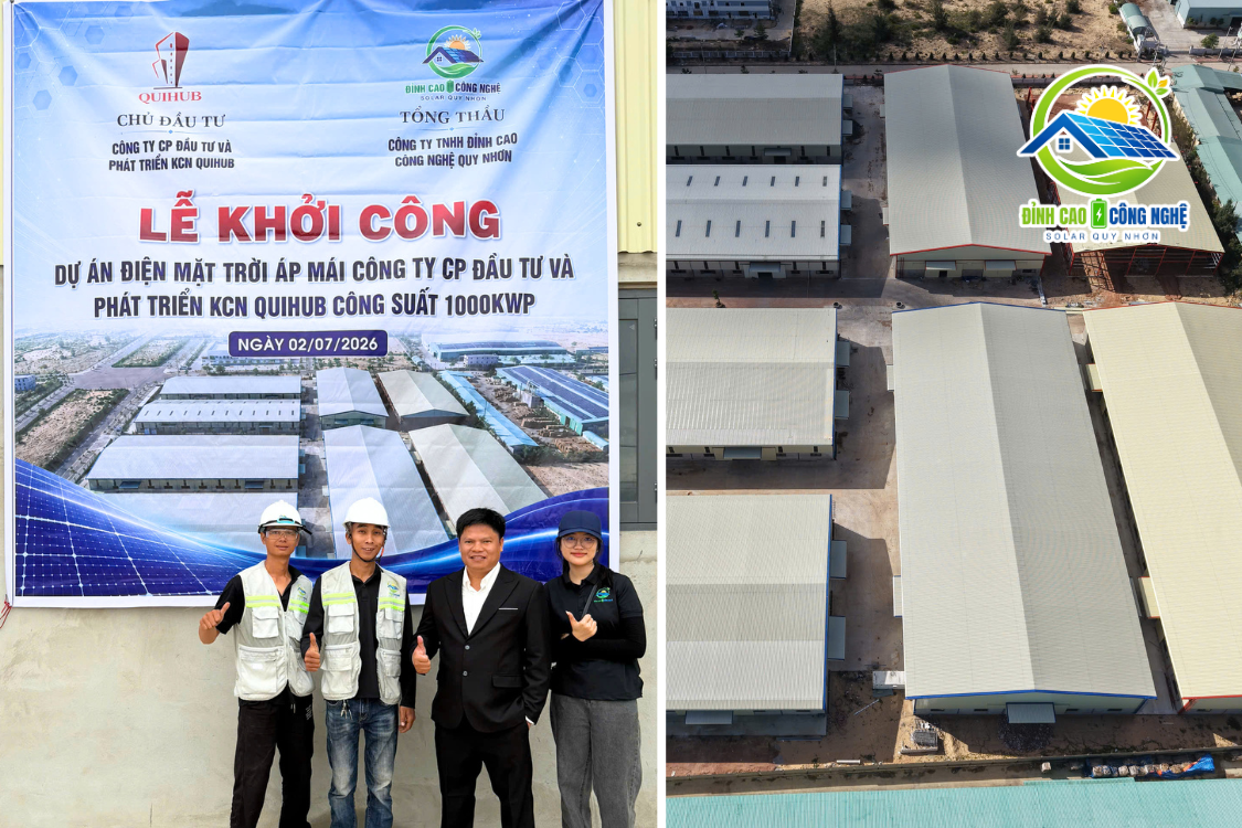 Lễ khởi công dự án điện mặt trời áp mái 1000kWp tại Công ty Cổ phần Đầu tư và Phát triển KCN QuiHub