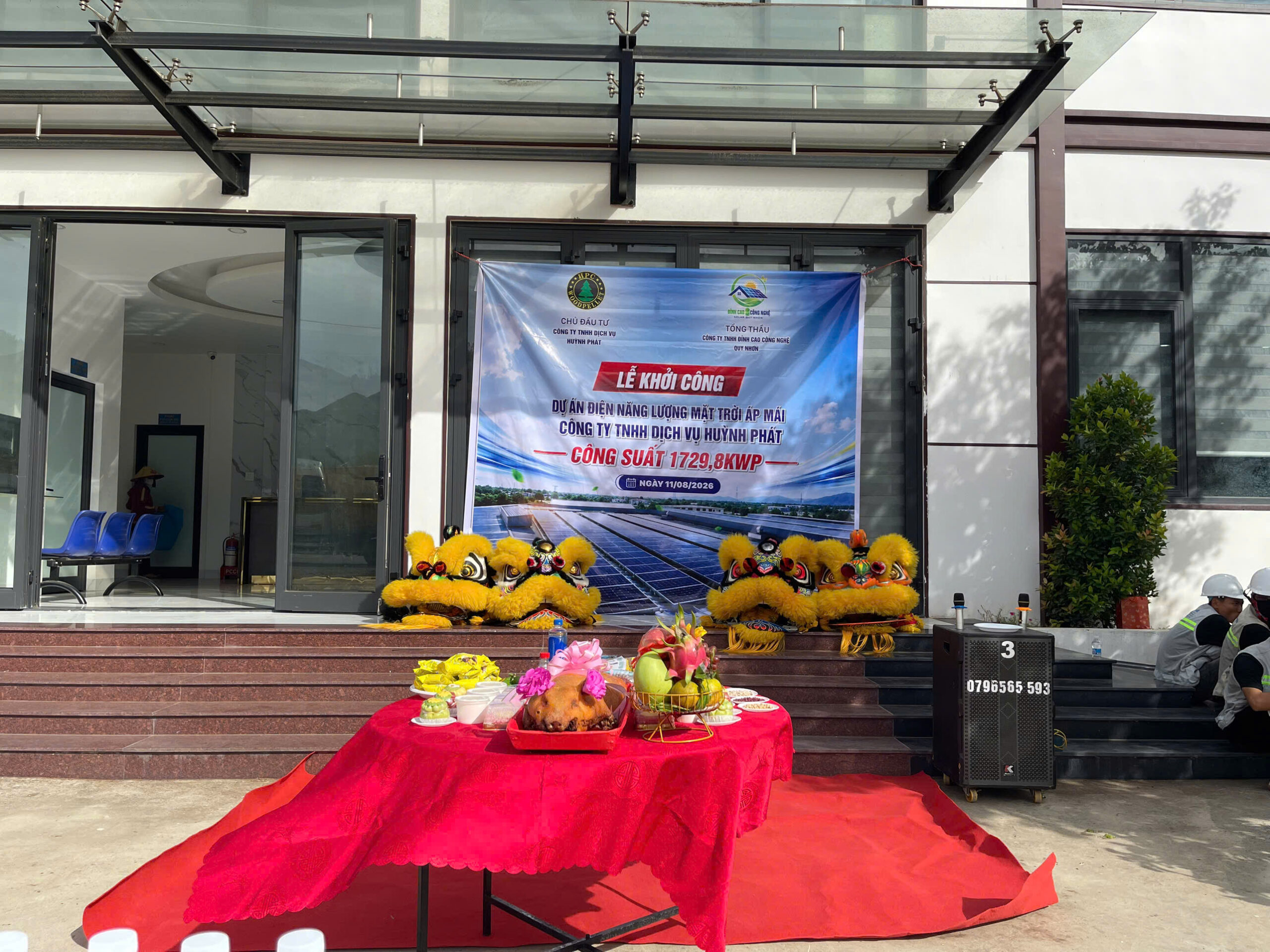 dự án năng lượng mặt trời 1729.8kwp