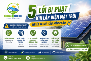 5 lỗi bị phạt khi lắp điện mặt trời