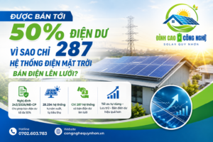 bán điện mặt trời dư lên lưới chỉ 287 hệ thống