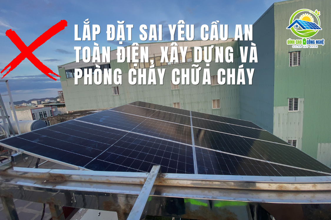 lắp đặt sai yêu cầu