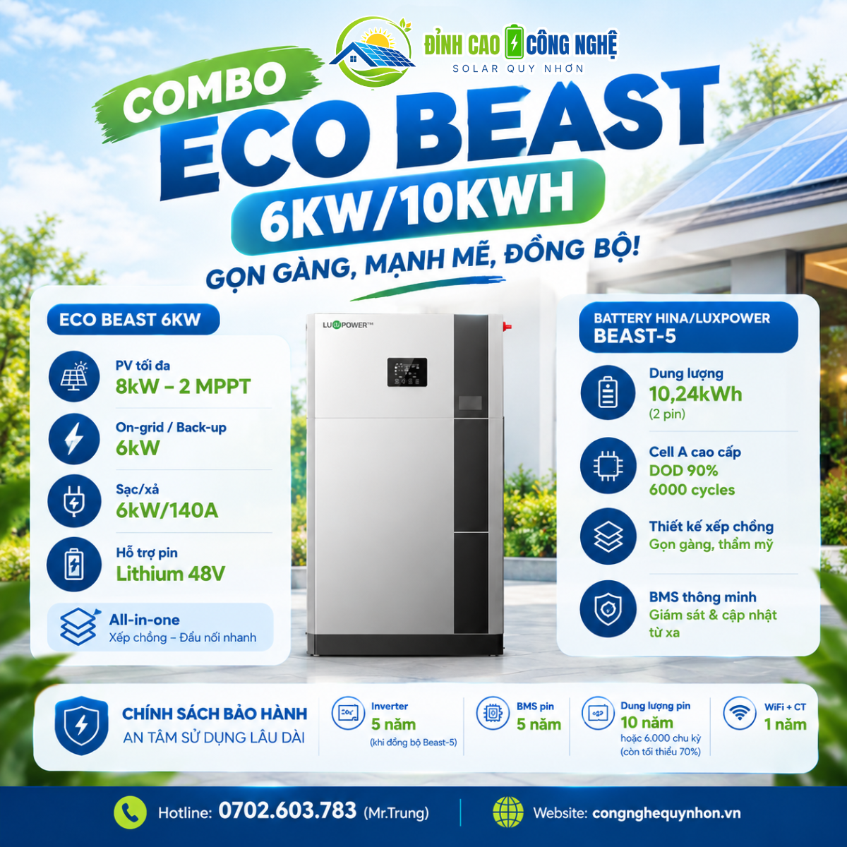 Inverter LuxPower ECO BEAST 6kW có gì nổi bật?