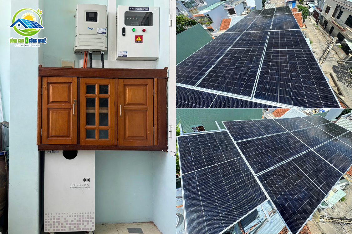 cấu hình hệ thống điện mặt trời 6.1kwp