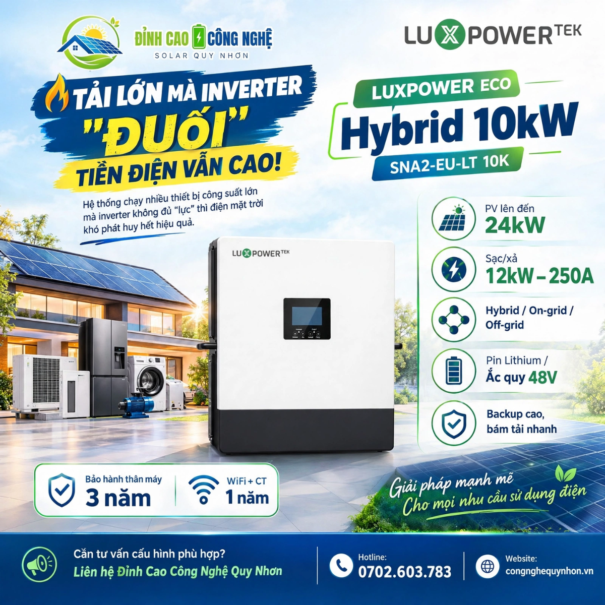 Những điểm nổi bật của Luxpower SNA2-EU-LT 10K